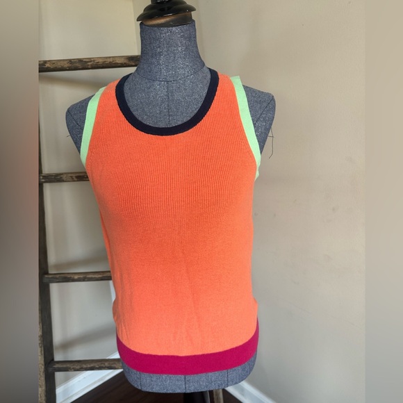 LOFT Women's Colorblocked Sweater Tank  100% Cotton - Picture 8 of 11